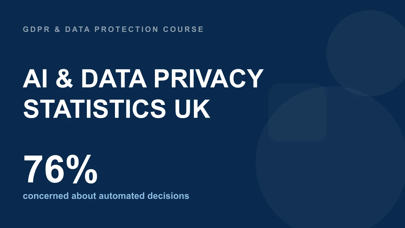 AI and data privacy statistics UK — 76% of UK adults are concerned about computers making decisions about people